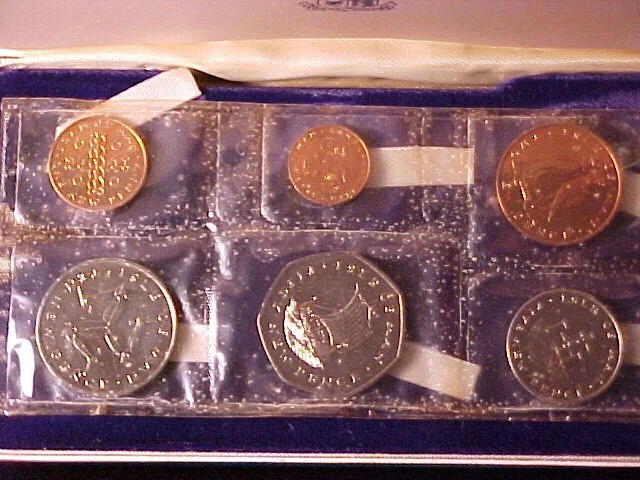 Isle Of Man 6-Coin Proof Set 1971 Nice In Case Sealed