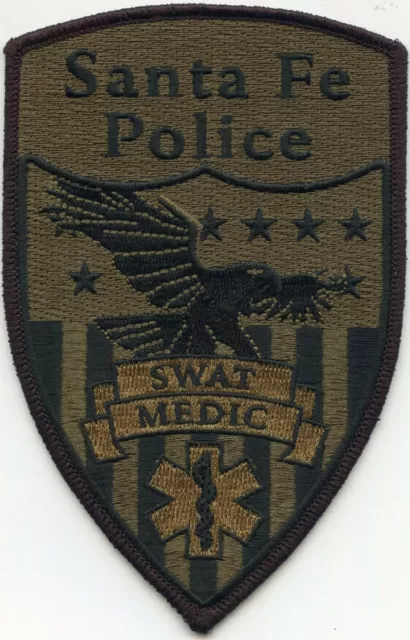 SANTA FE NEW MEXICO NM subdued green background SWAT MEDIC POLICE PATCH