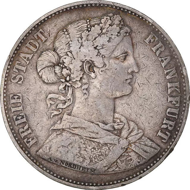 [#1160650] Coin, German States, FRANKFURT AM MAIN, Thaler, 1862, EF, Silver, KM: