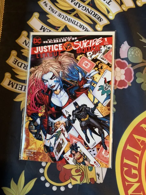 Justice League Vs Suicide Squad 1 DC 2017 Rare KRS Jonboy Meyers Harley Quinn