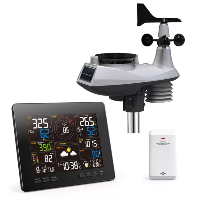 froggit WH6000 PRO WiFi Funk-Wetterstation 7-In-1 Außensensor - Zustand: Neu