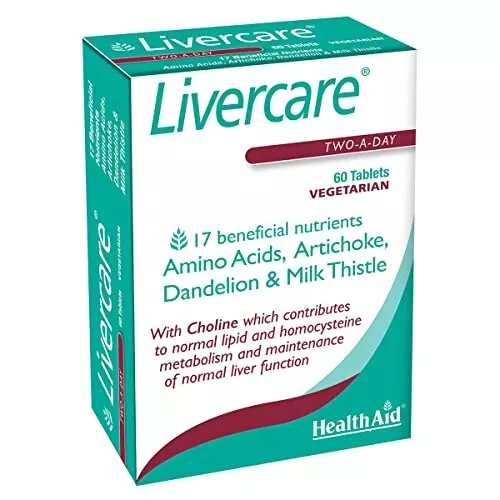HealthAid Livercare (Cleanse and Detox) 60 Vegetarian Tablets Best Product UK