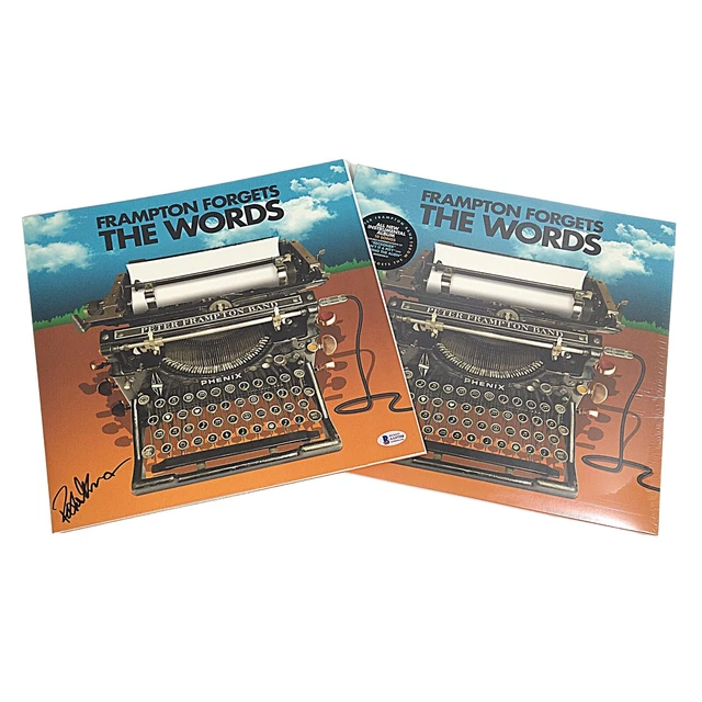 PETER FRAMPTON SIGNED The Words Record Album Cover Beckett COA