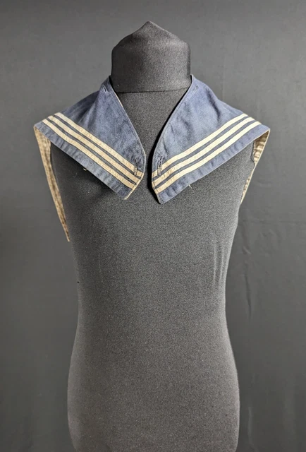 Due Collari Marinaio Bambini Antichi Vintage XIX/20 Inizio Novecento