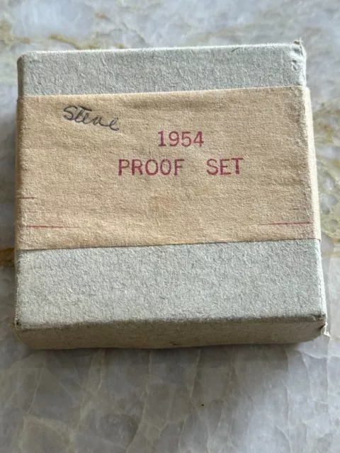 1954 United States Silver Proof Set in Original Cardboard Box & Tissue