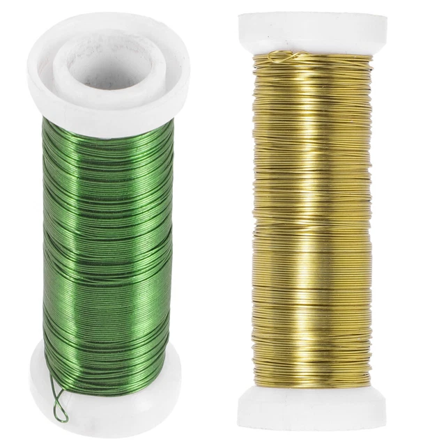 2 rollos alambres de hierro flores para hacer tú mismo tallos de flores, manualidades,
