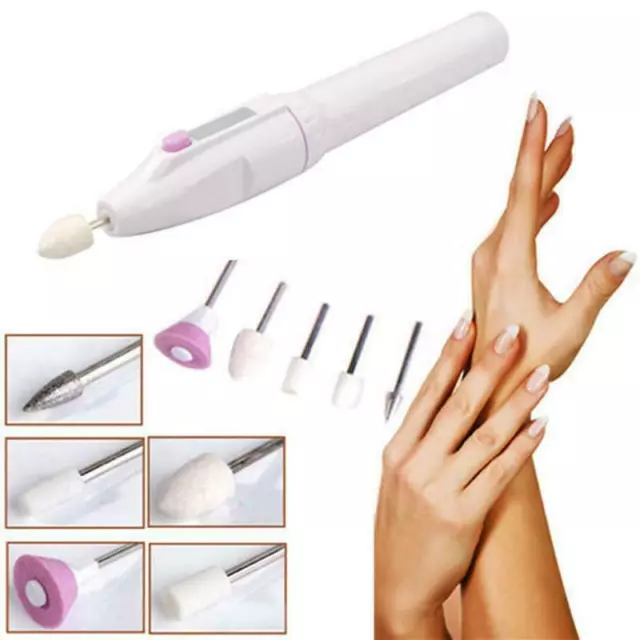 Electric Manicure Pedicure Nail Art Beauty Care File Polish Drill Tool Kit Set