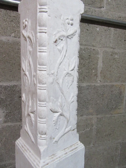 ~ Antique Carved Oak Newel Post 57 Tall 1 Of 2 ~ Architectural Salvage ~ 5