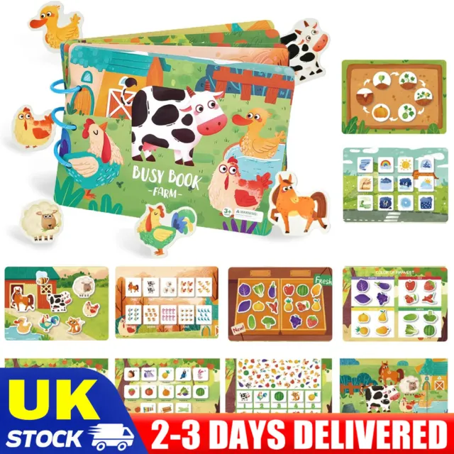 Montessori Quiet Book for Toddlers Montessori Busy Book Preschool Educational UK