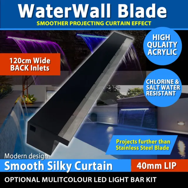 Swimming Pool Watefall Fountain Spillway Water Feature Blade Waterfall Features