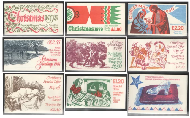 FX1 to FX9B Christmas Plain Booklets unmounted mint. Each sold separately.