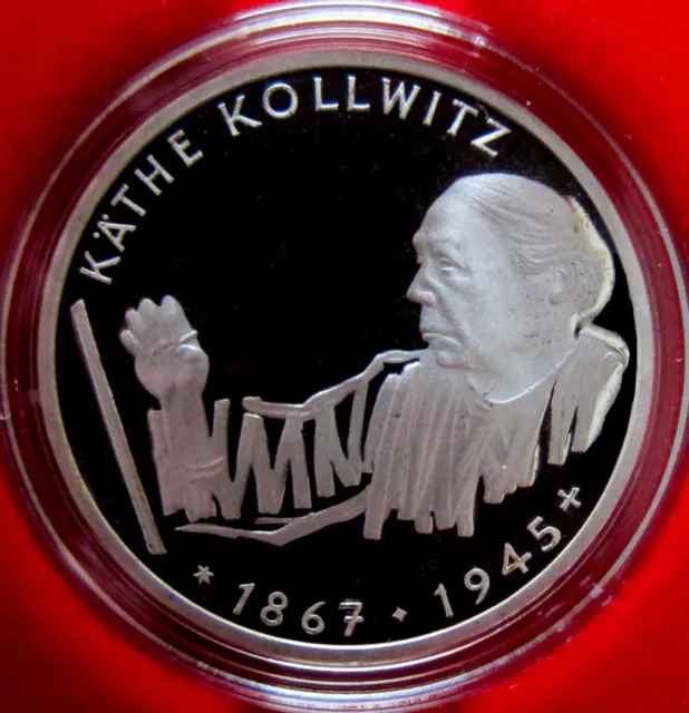 10 DM – Gedenkmünze 1992 G – 125. Geburtstag von Käthe Kollwitz