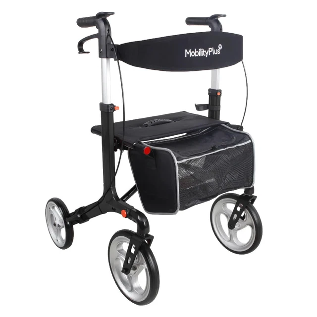 MOBILITYPLUS+DELUXE ROLLATOR ULTRALIGHT Folding Mobility Walker with