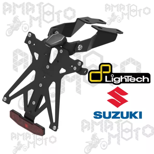 Kit Portatarga Regolabile Lightech Con Luce Targa Led Per Suzuki Gsx S1000 15>18