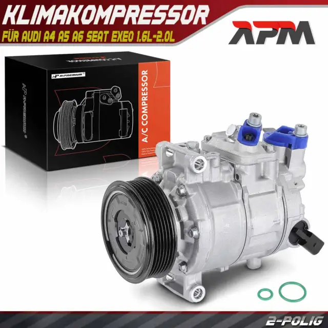 Compressore D'Aria Condizionata per Audi A4 A5 A6 Exeo 1.6L 1.8L 2.0L 2004-2019