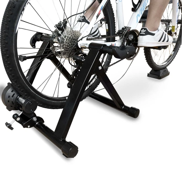 Bike trainer station steel sports magnetic station with front wheel riser block