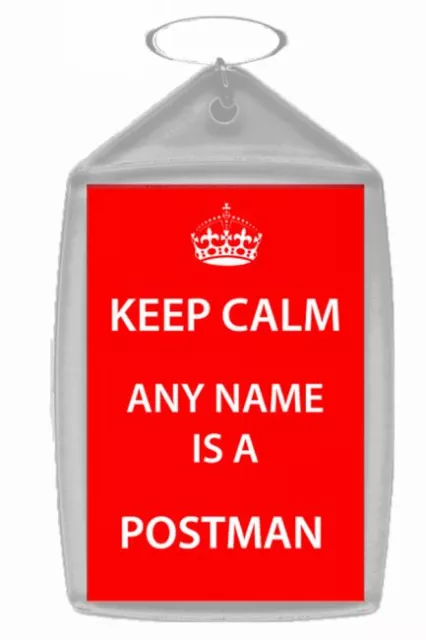Postman Personalised Keep Calm Keyring