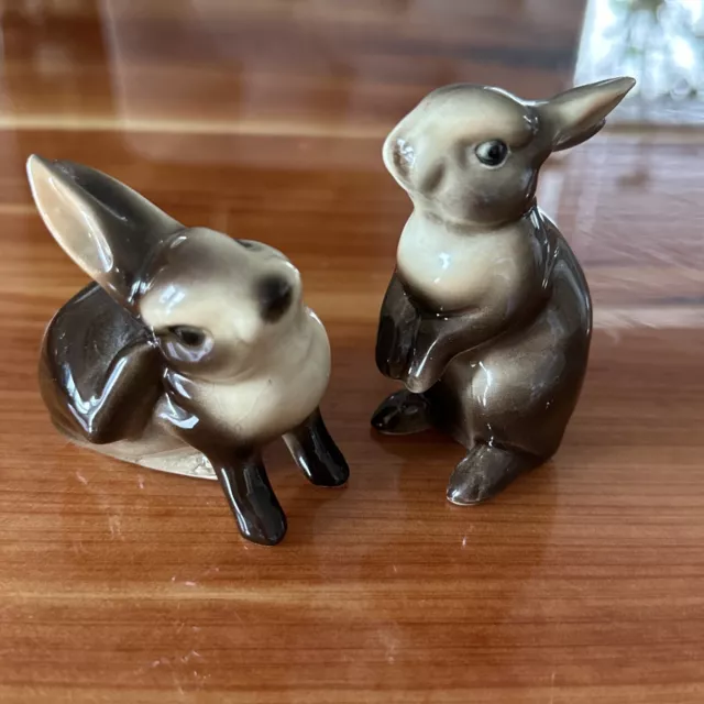 Vintage Bunny Rabbit Figurines Goebel LOT of 2