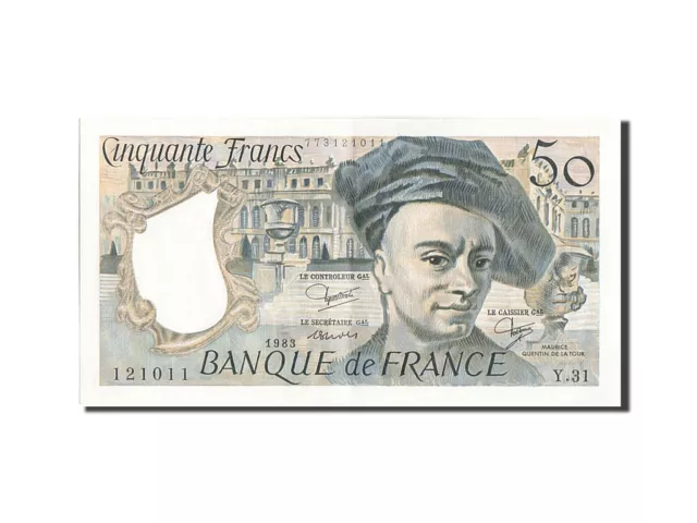 [#205644] Billet, France, 50 Francs, 50 F 1976-1992 ''Quentin de La Tour'', 1983