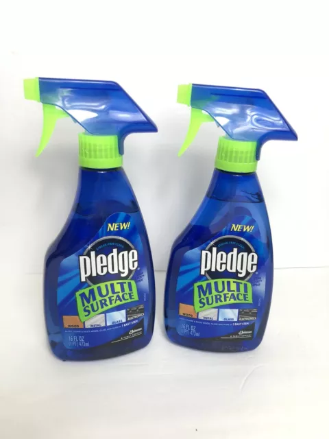 2 Pack Pledge Multi-Surface Cleaner 16 Oz Spray Bottle NOS Electronics Unscented