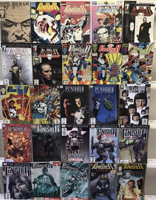 Marvel Comics Punisher Comic Book Lot Of 25