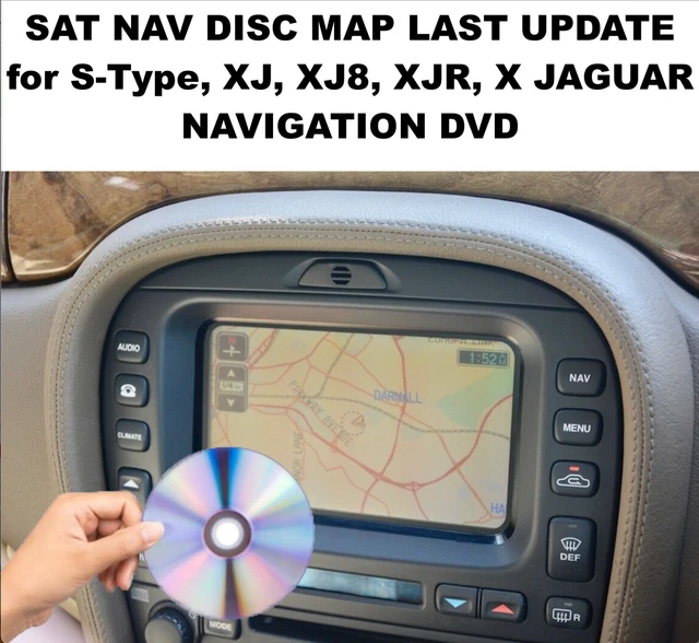 SAT NAV DISC MAP UPDATE for SType,X, XJ, XJ8, XJR, JAGUAR NAVIGATION