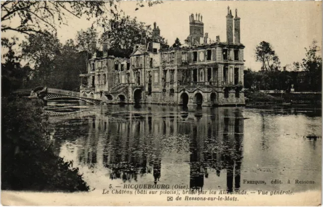 CPA Ricquebourg - Le Chateau - Brulee ar les Deutembers - General View (1032580)