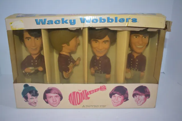 Funko Wacky Wobblers THE MONKEES Entire Band Set of 4 Bobbleheads NIB