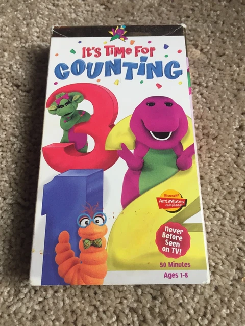 Barney It's Time For Counting 1998 Vhs BARNEY - ITS Time For Counting (VHS, 1998) Tested Rare Vintage $20.55
