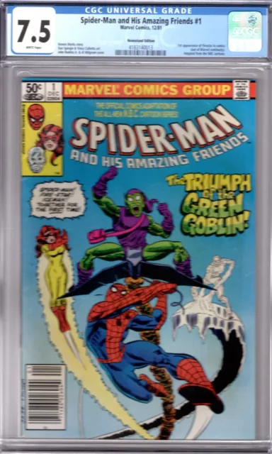 Spider-Man and his Amazing Friends #1 CGC 7.5, Newsstand Edition CGC #4183140013