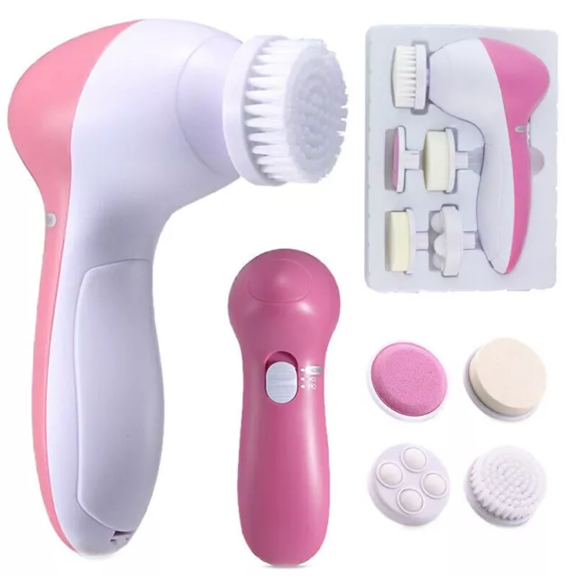 5 In 1 Electric Facial Massage Facial Cleansing Brush Skin Scrubber Care