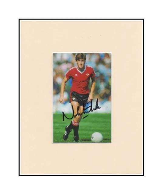 Norman Whiteside Manchester United Orig Signed 10x8" Mounted Autograph Photo COA