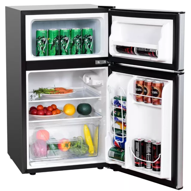 Réfrigérateur compact mini-réfrigérateur 90 L congélateur séparé avec design à