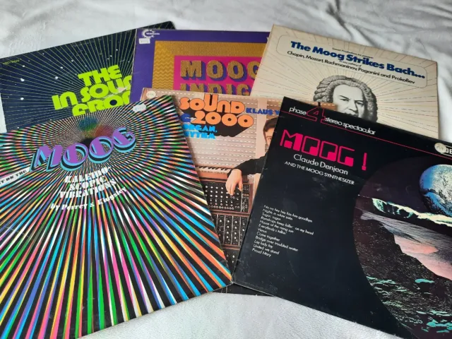 MOOG THE IN SOUND FROM WAY OUT 6 x LP lot Jean Jacques Perrey Denjean Kingsley