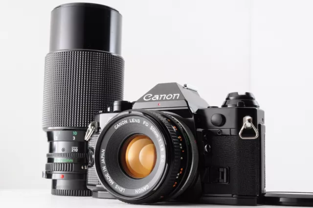 CANON AE-1 PROGRAM Black + FD 50mm F1.8 S.C. + NEW FD 70-210mm ...