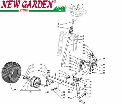 Lapierre Vue en Éclaté Protections Tracteur Tondeuse 98cm XD140 Castelgarden Pièces 
