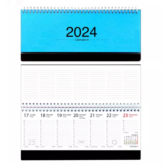 AGENDA 2024 SETTIMANALE ufficio calendario planning planner - GIALLO EUR  9,90 - PicClick IT