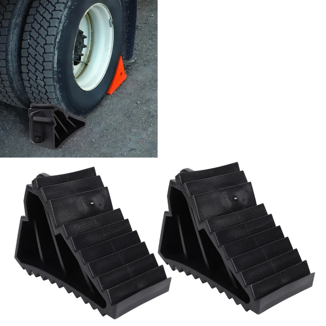 Cale Pliable 2 Cales Roue Pliables 900kg - Pour Voiture, Caravane, Remorque - Rouge/Noir Accessoire Caravane
