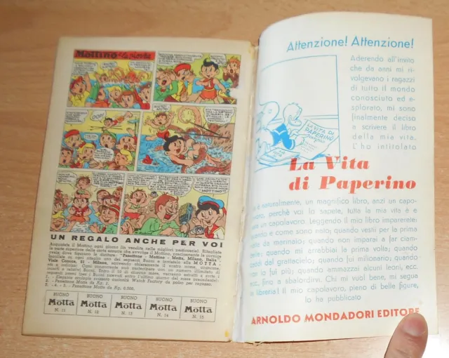 Ed.mondadori  Serie  Topolino   N°  18  1950   Originale  !!!!! 4
