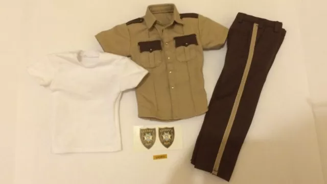 1/6 Scale 12” Police Uniform Badge the walking dead Rick Grimes not three zero