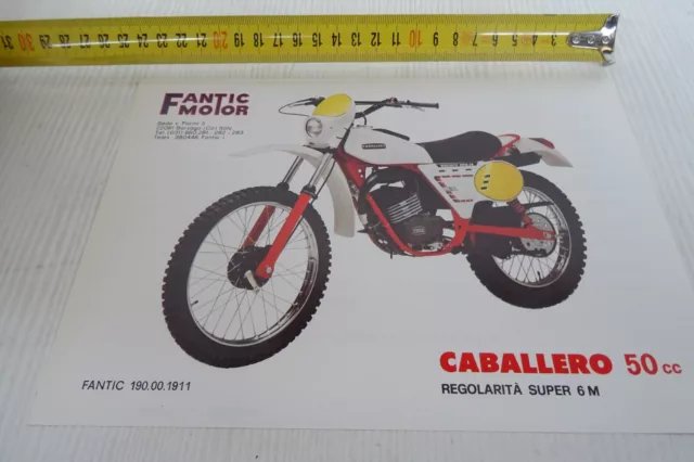 Brochure volantino Fantic Caballero 50 regolarità super 6M +1