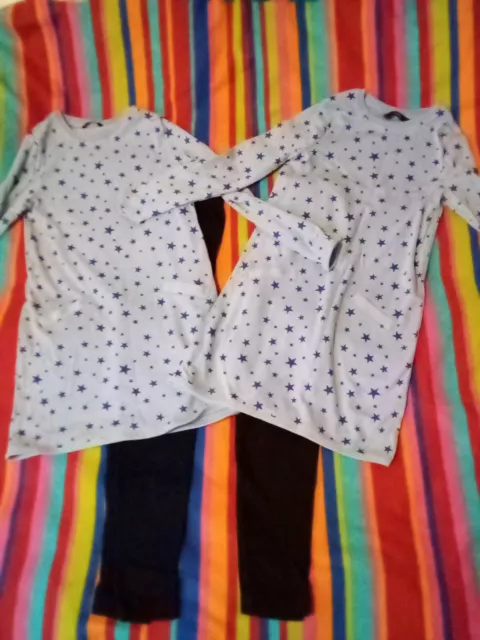 Girls clothes bundle tunic dress with leggings  size 8-9 years twins?