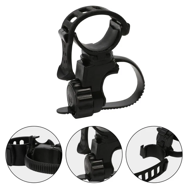 NOTE ROTATION TORCH Clip Flashlight Mount Holder Rubber Strap Light ...