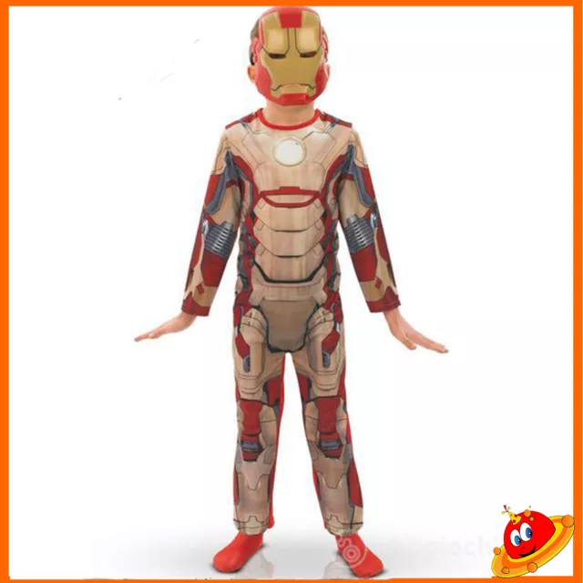 Costume Carnevale Bambino Ragazzo Iron Man Classic 3-8