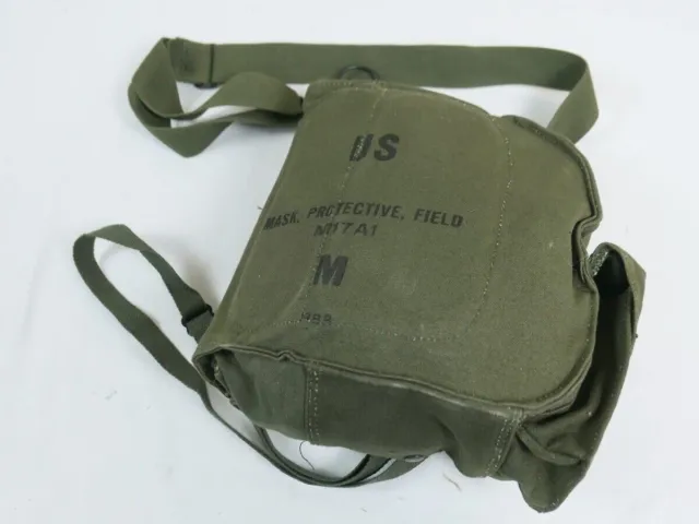 Us Army M17A1 Gas Mask Vietnam Date Unissued In Packet Filters Outserts Bag M17