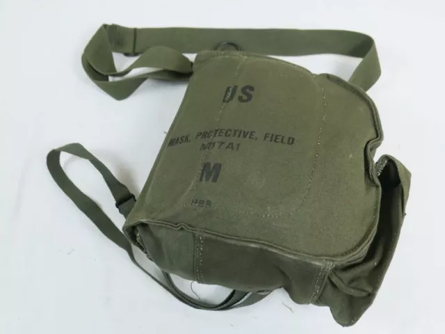 Us Army M17A1 Gas Mask Vietnam Date Unissued In Packet Filters Outserts Bag M17 Us Army M17A1 Gas Mask Vietnam Date Unissued In Packet Filters Outserts Bag M17