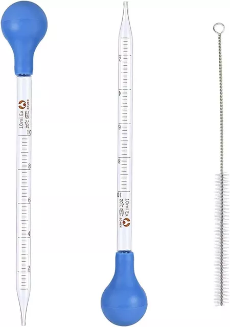 Glas Pipette Dropper, 2 Stück 10Ml Glass Skala Graduated Tropfer Droppers Tropfe