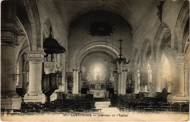 CPA Luzarches Interior of the Church (1340407)