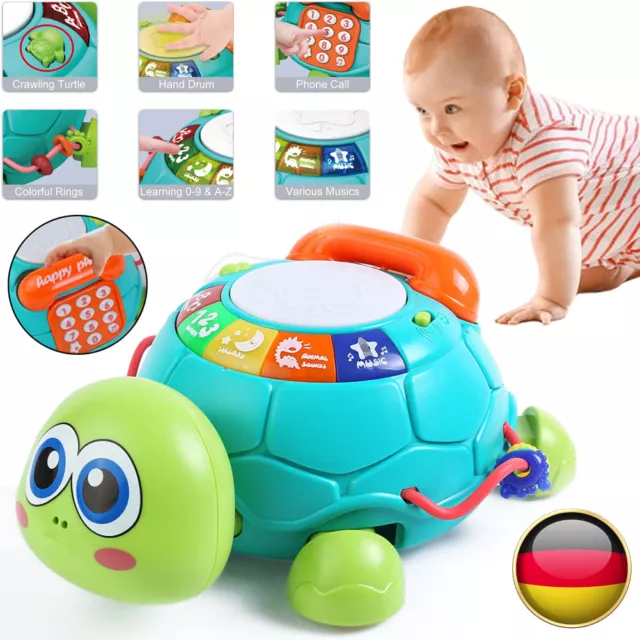 Baby Spielzeug Musikspielzeug Schildkröten Krabbelspielzeug Kinder Lernspielzeug