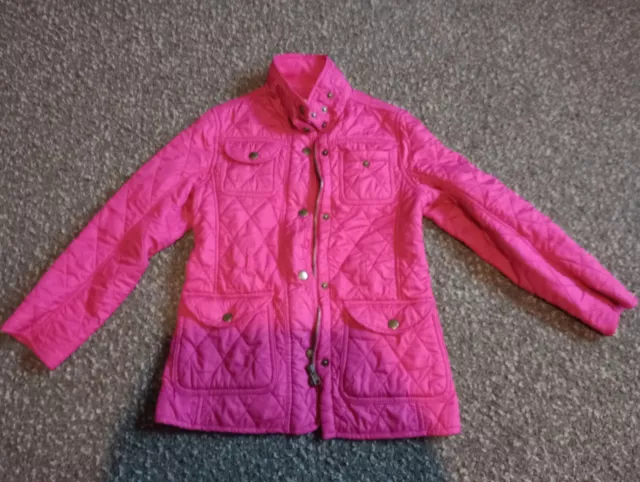 Girls Super Cute NEXT Quilted Jacket/Coat Age 7-8 Years Slight Fleece Lining GUC